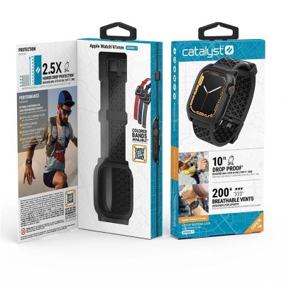 Case Catalyst Active Defense Protection band with STRAP for Apple Watch SERIES 7 - 41mm - BLACK - CAT41DROP7BLK