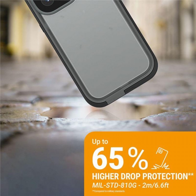 Θήκη Catalyst Αδιάβροχη προστασίας Total Protection για iPhone 15 Pro 6.1 2023 - ΓΚΡΙ ΤΙΤΑΝΙΟ - CATIPHO15GRYMP