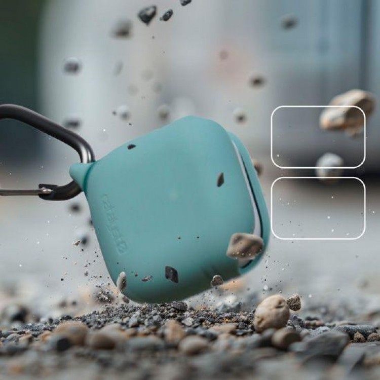 Θήκη Catalyst Waterproof με Carabiner μπρελόκ για Apple AirPods 4 (4th Generation)  - ΤΙΡΚΟΥΑΖ ΠΡΑΣΙΝΟ - CA-CATAPD4GRN