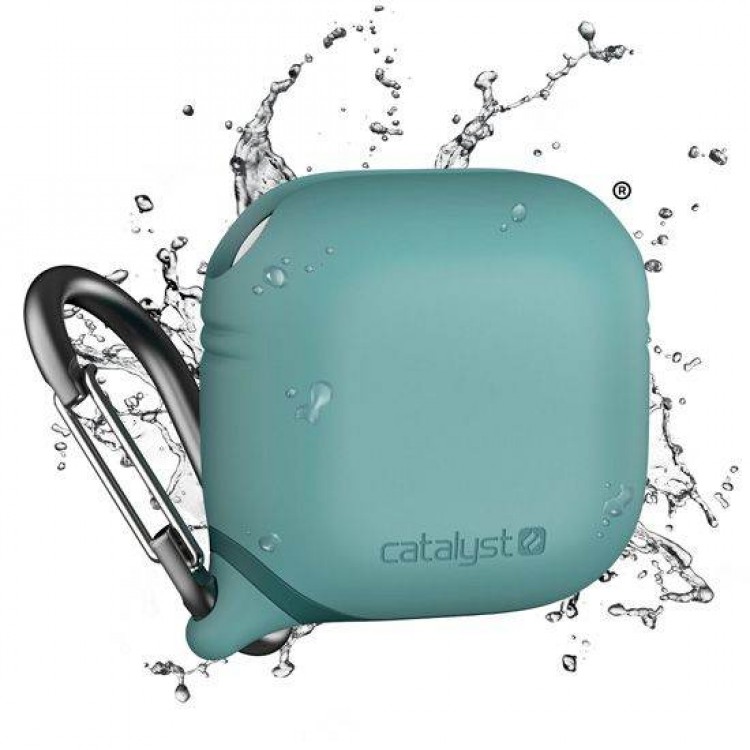 Θήκη Catalyst Waterproof με Carabiner μπρελόκ για Apple AirPods 4 (4th Generation)  - ΤΙΡΚΟΥΑΖ ΠΡΑΣΙΝΟ - CA-CATAPD4GRN