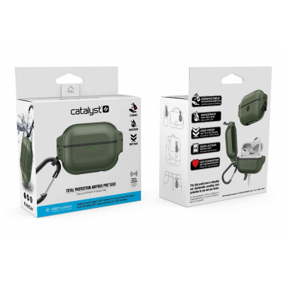 Case Catalyst Waterproof Total Protection for Apple AirPods PRO - Green KHAKI - CAT100APDPROGRN 