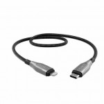 Cygnett καλώδιο 30W DuPont® Kevlar® aramid fiber Armoured Lightning σε USB-C 0.5μ. - Μαύρο - CY-CY4666PCCCL 