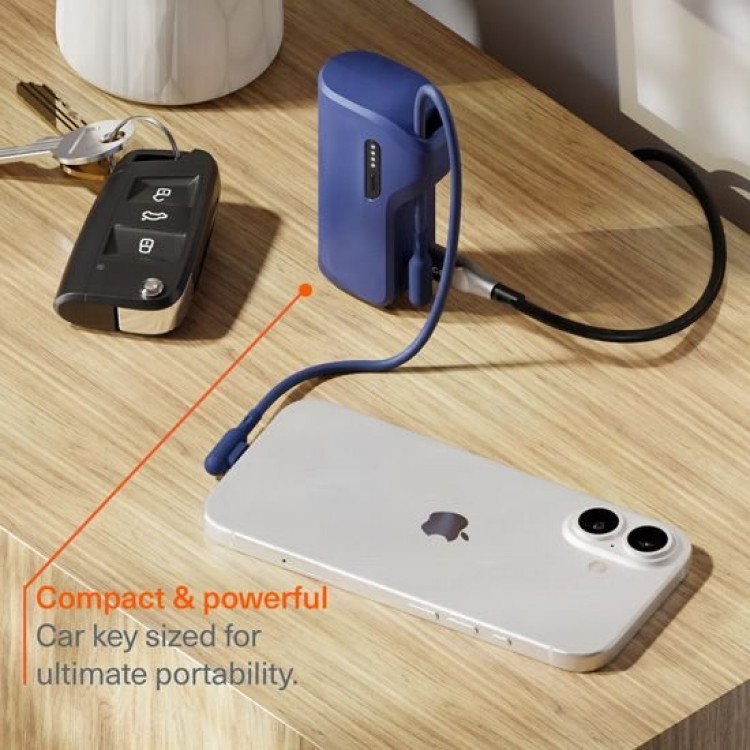 CYGNETT Thumboost Power Bank 5,000mAh + USB-C Καλώδιο Combo, 2XUSB-C - DUSK ΜΠΛΕ - CY-CY5357PBCHE 
