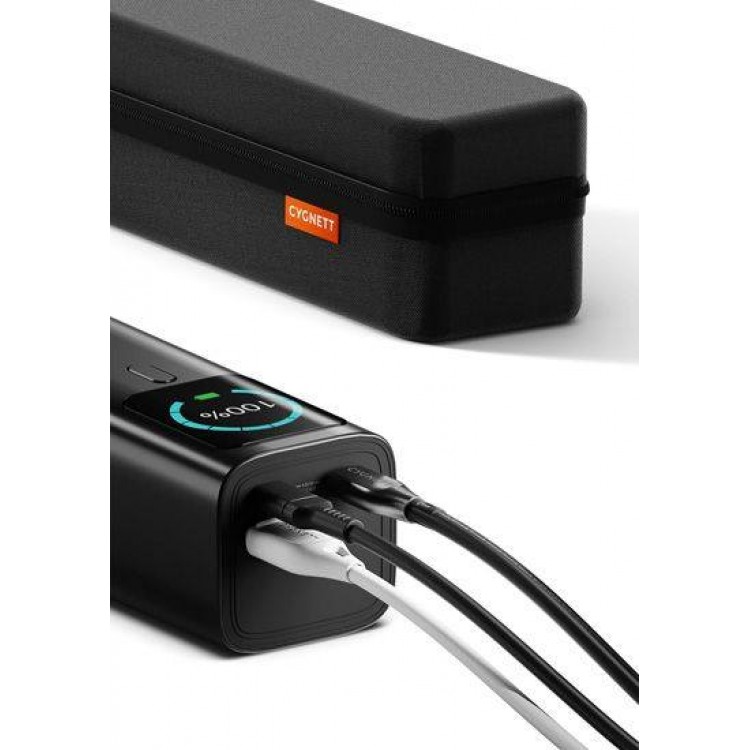 CYGNETT HighPWR 27.000mAh Laptop Power Bank (148W) με θήκη Case, Fast charge 3Χ συσκευών - ΜΑΥΡΟ - CY-CY5381PBCHE
