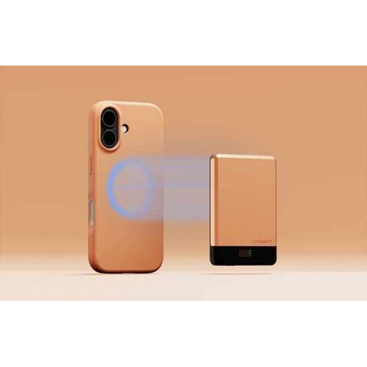 CYGNETT Μαγνητικό MAGSAFE PowerBank Battery MagSlim για smartphones 5.000mAh - Copper ΠΟΡΤΟΚΑΛΙ - CY-CY5643PBCHE