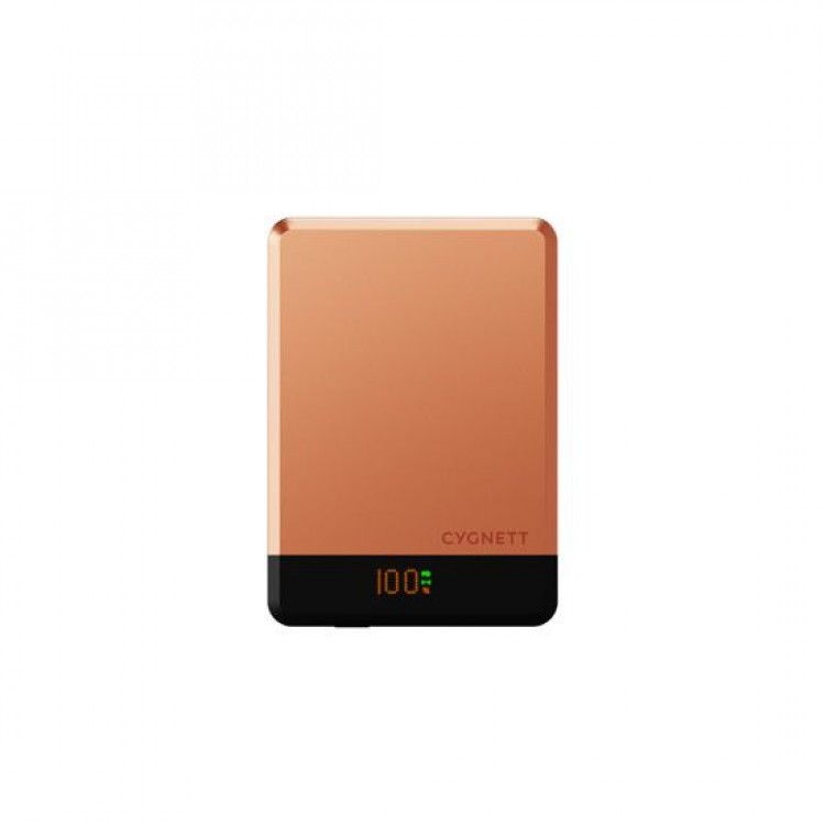 CYGNETT Μαγνητικό MAGSAFE PowerBank Battery MagSlim για smartphones 10.000mAh - Copper ORANGE - CY-CY5645PBCHE