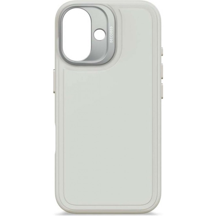 Θήκη Decoded Γνήσια MagSafe Antimicrobial ΣΙΛΙΚΟΝΗΣ Stacks για Apple iPhone 16 6.1 2024 - Stone Grey ΛΕΥΚΟ - DE-D25IPO16BCST9SY