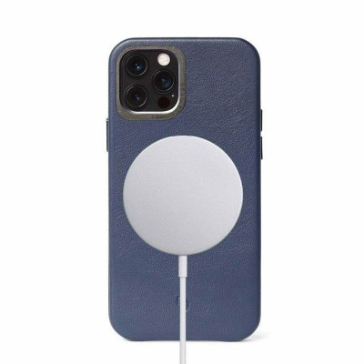 Case Decoded Genuine Leather Back COVER for Apple iPhone 12,12 Pro - Navy BLUE - D20IPO61BC6NY
