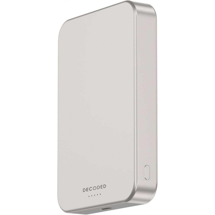 DECODED MAGSAFE Qi2 15W SLIM Magnetic MAGSAFE Wireless PowerBank 10.000 mAh (Qi2) - Titan - DE-D25MSPB10TM