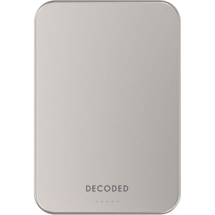 DECODED MAGSAFE Qi2 15W SLIM Magnetic MAGSAFE Ασυύρματης φόρτισης PowerBank 5.000 mAh (Qi2) - Titan - DE-D25MSPB5TM