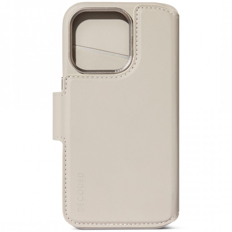 Θήκη Decoded Γνήσια Δερμάτινη MagSafe πορτοφόλι Detachable Wallet για Apple iPhone 15 PRO 6.1 2023 - CLAY ΛΕΥΚΟ - D24IPO15PDW5CY