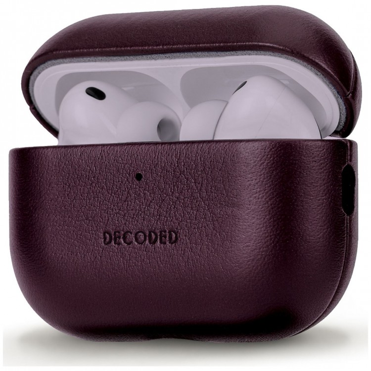 Θήκη Decoded Δερμάτινη AirCase για Apple AirPods PRO 3 - Dark Ruby ΚΟΚΚΙΝΟ - DE-D26APP3C2DY