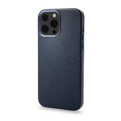 Case Decoded Genuine Leather Back COVER for Apple iPhone 13 Pro 6.1 - Navy BLUE - D22IPO61PBC6MNY