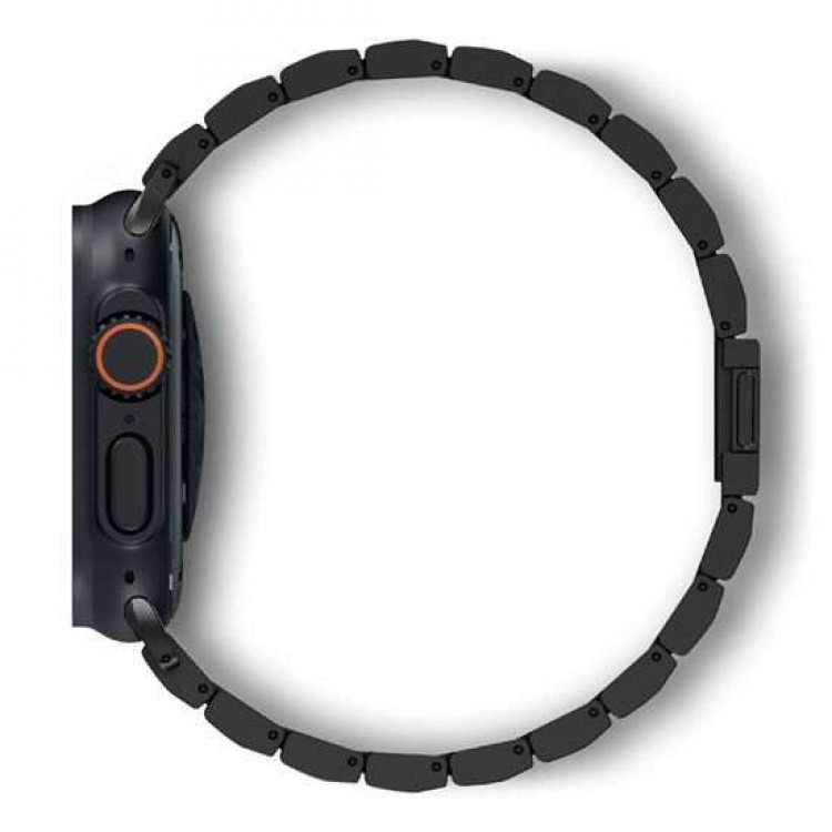 DECODED Titanium Traction BAND Μπρασελέ Μεταλλικό για Apple Watch SERIES - 42/44/45/46/49mm ULTRA 1/2 - ΜΑΥΡΟ Titanium - DE-D25AWS49TTS1TMBK