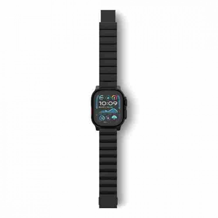 DECODED Titanium Traction BAND Μπρασελέ Μεταλλικό για Apple Watch SERIES - 42/44/45/46/49mm ULTRA 1/2 - ΜΑΥΡΟ Titanium - DE-D25AWS49TTS1TMBK