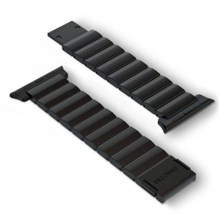 DECODED Titanium Traction BAND Μπρασελέ Μεταλλικό για Apple Watch SERIES - 42/44/45/46/49mm ULTRA 1/2 - ΜΑΥΡΟ Titanium - DE-D25AWS49TTS1TMBK