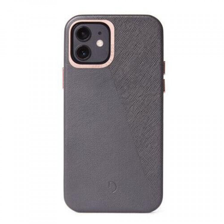 Θήκη Decoded Γνήσια Δερμάτινη Full Grain Aniline DUAL για Apple iPhone 12 MINI 6.4 - ΓΚΡΙ Anthracite - DE-D20IPO54BC5RA