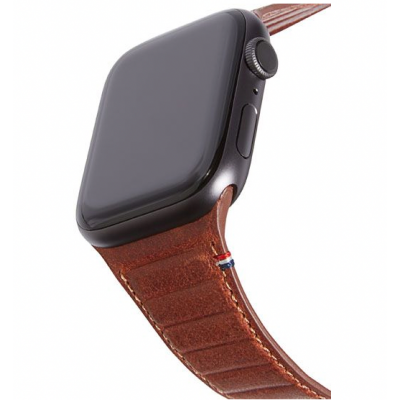 Decoded Δερμάτινο Strap ΜΑΓΝΗΤΙΚΟ Traction για Apple Watch SERIES - 42mm-44mm-45mm - ΚΑΦΕ - D9AWS44TS1CBN