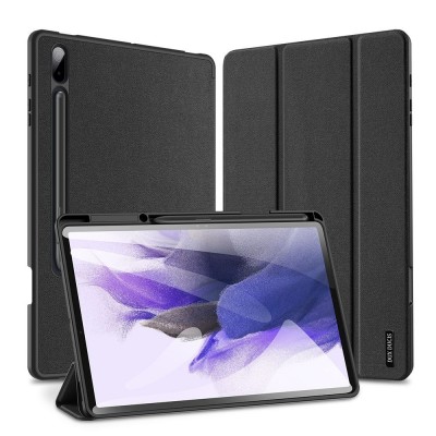 Θήκη DUXDUCIS Domo SMART cover Folio Stand,Smart Sleep για SAMSUNG GALAXY TAB S7+ PLUS / S8+ PLUS / S7 FE 12.4 - ΜΑΥΡΟ