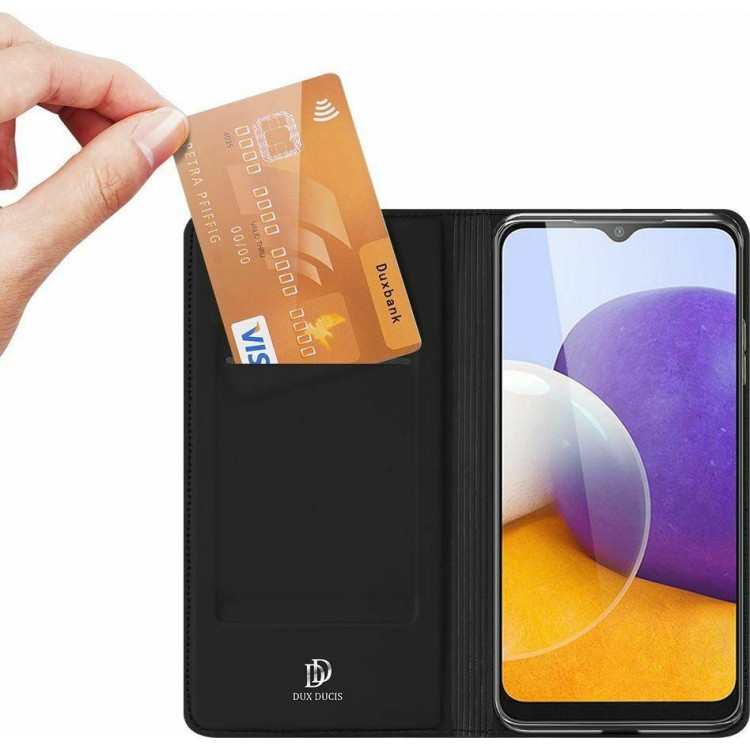 Θήκη DUX DUCIS SkinPro Folio Wallet για Samsung Galaxy A22 4G 2022 - ΜΑΥΡΟ