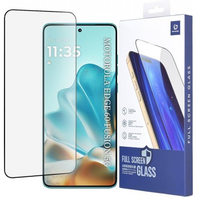 DUX DUCIS Γυαλί προστασίας 0.33mm Full Glue Anti-Scratch για Motorola Edge 60 / Edge 60 Fusion - ΜΑΥΡΟ
