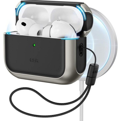 Θήκη ESR ORBIT Hybrid HALOLOCK MAGSAFE για Apple AirPods PRO 3 2025 - ΜΑΥΡΟ TITANIUM