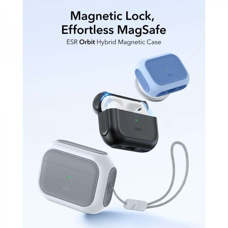 Θήκη ESR ORBIT Hybrid HALOLOCK MAGSAFE για Apple AirPods PRO 3 2025 - ΛΕΥΚΟ