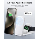 ESR Premium 3σε1 MAGSAFE Travel Σετ Ασύρματης Φόρτισης με τσαντάκι αξεσουάρ, για APPLE iPhone, MFi Apple Watch, AirPods, Qi2 15W - ΜΑΥΡΟ - 2C569