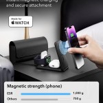 ESR Premium 3σε1 MAGSAFE Travel Σετ Ασύρματης Φόρτισης με τσαντάκι αξεσουάρ, για APPLE iPhone, MFi Apple Watch, AirPods, Qi2 15W - ΜΑΥΡΟ - 2C569