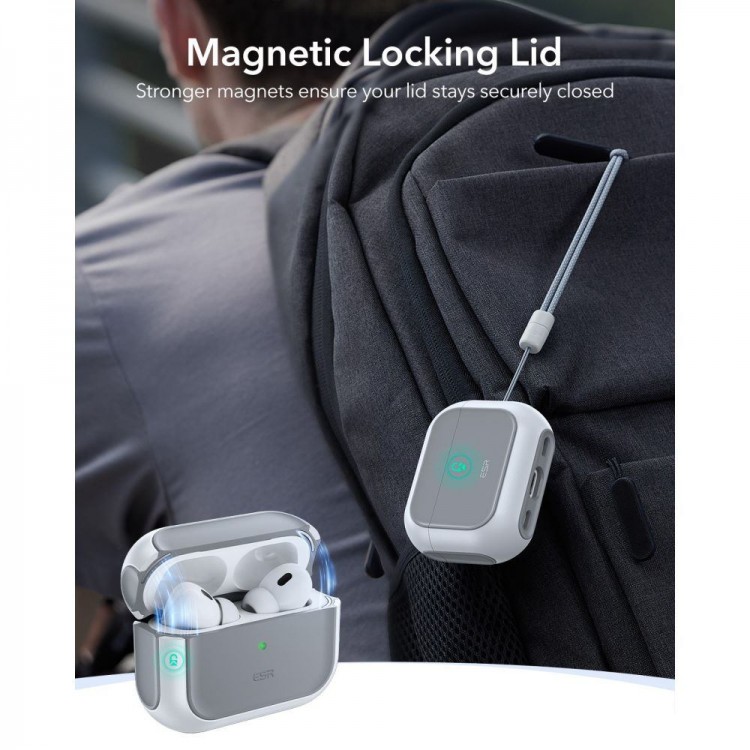 Θήκη ESR ORBIT Hybrid HALOLOCK MAGSAFE για Apple AirPods PRO 3 2025 - ΛΕΥΚΟ