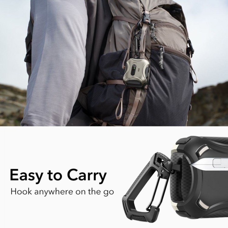 Θήκη ESR CYBER ARMOR FLICKLOCK HALOLOCK MAGSAFE για APPLE AIRPODS PRO 3 Gen. 2025 - ΤΙΤΑΝΙΟ