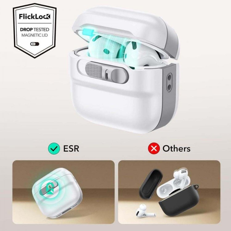 Θήκη ESR PULSE HALOLOCK MAGSAFE για Apple AirPods 4 2024 - ΛΕΥΚΟ