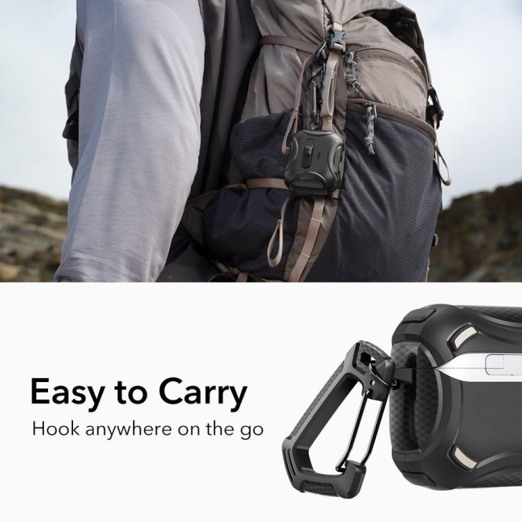 Θήκη ESR CYBER ARMOR FLICKLOCK HALOLOCK MAGSAFE για APPLE AIRPODS PRO 3 Gen. 2025 - ΜΑΥΡΟ 