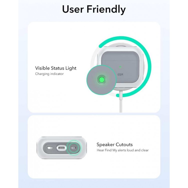 Θήκη ESR ORBIT HALOLOCK MAGSAFE για Apple AirPods 4 2024 - ΛΕΥΚΟ