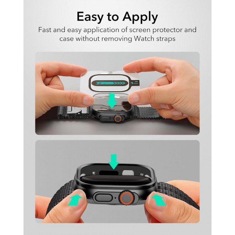 Θήκη ESR Armorite Protection Set για APPLE WATCH Ultra 1/ Ultra 2/ ULTRA 3 - 49 MM - ΜΑΥΡΟ