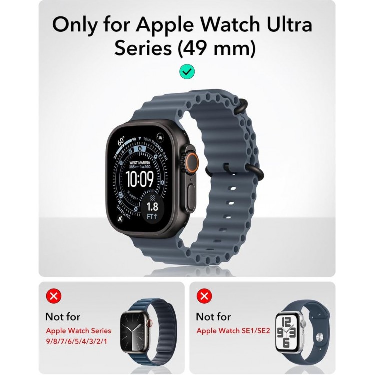 Θήκη ESR Armorite Protection Set για APPLE WATCH Ultra 1/ Ultra 2/ ULTRA 3 - 49 MM - ΜΑΥΡΟ