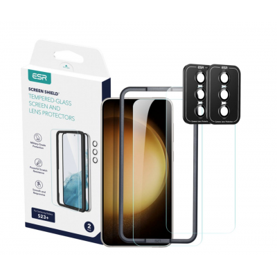 ESR Γυαλί προστασίας Screen Shield για Οθόνη Samsung GALAXY S23+ PLUS, SET 2-PACK + CAMERA GLASS - ΔΙΑΦΑΝΟ