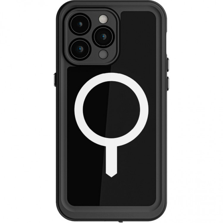 ΘΗΚΗ GHOSTEK NAUTICAL SLIM MAGSAFE ΑΔΙΑΒΡΟΧΗ για APPLE IPHONE 15 PRO MAX 6.7 2023 - ΔΙΑΦΑΝΟ ΜΑΥΡΟ - GHOCAS3622