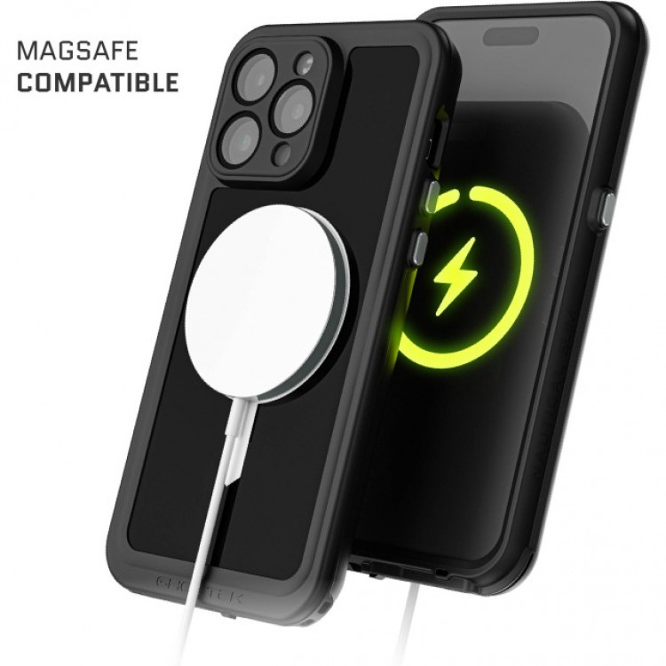 ΘΗΚΗ GHOSTEK NAUTICAL SLIM MAGSAFE ΑΔΙΑΒΡΟΧΗ για APPLE IPHONE 15 PRO MAX 6.7 2023 - ΔΙΑΦΑΝΟ ΜΑΥΡΟ - GHOCAS3622