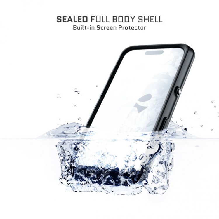 ΘΗΚΗ GHOSTEK NAUTICAL SLIM MAGSAFE ΑΔΙΑΒΡΟΧΗ για APPLE IPHONE 16 6.1 2024 - ΔΙΑΦΑΝΟ/ΜΑΥΡΟ - GHOCAS3900