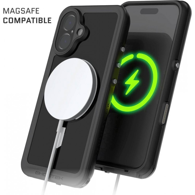 ΘΗΚΗ GHOSTEK NAUTICAL SLIM MAGSAFE ΑΔΙΑΒΡΟΧΗ για APPLE IPHONE 17 6.3 5G 2025 - ΜΑΥΡΟ - GHOCAS4320