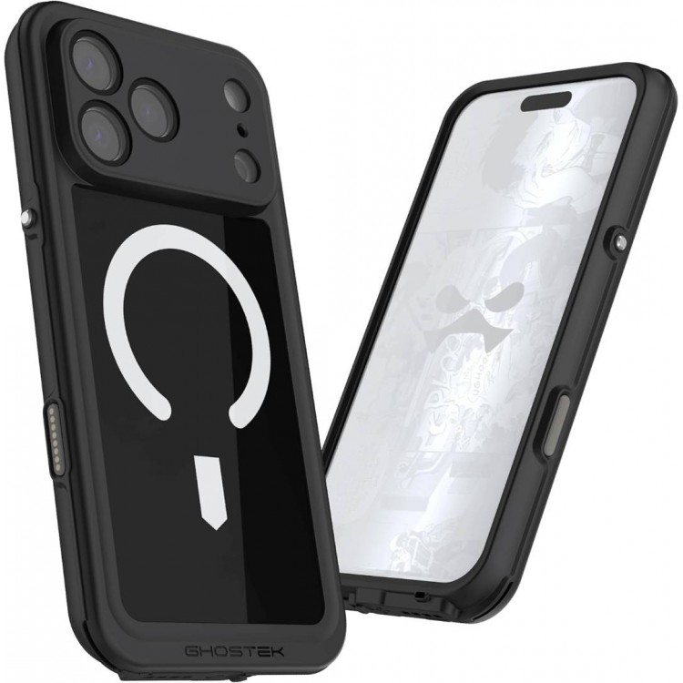 ΘΗΚΗ GHOSTEK NAUTICAL SLIM MAGSAFE ΑΔΙΑΒΡΟΧΗ για APPLE IPHONE 17 Pro Max 6.9 5G 2025 - ΜΑΥΡΟ - GHOCAS4326