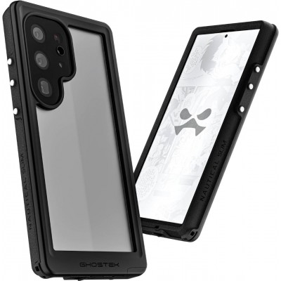 ΘΗΚΗ GHOSTEK NAUTICAL Extreme SLIM ΑΔΙΑΒΡΟΧΗ για Samsung Galaxy S24 ULTRA 5G 2024 - ΔΙΑΦΑΝΟ ΜΑΥΡΟ - GHOCAS3731