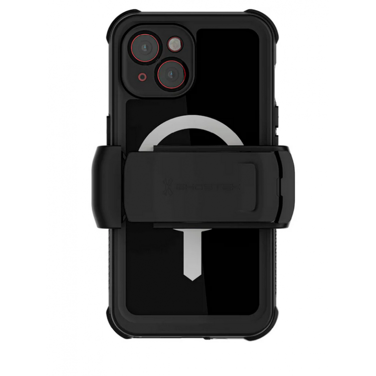 ΘΗΚΗ GHOSTEK NAUTICAL 4 MAGSAFE ΑΔΙΑΒΡΟΧΗ με κλιπ ζώνης, για APPLE IPHONE 15 6.1 2023 - ΜΑΥΡΟ - GHOCAS3608