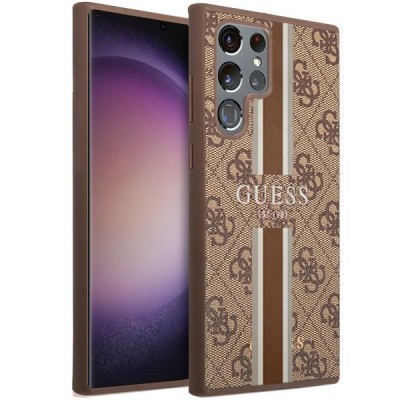 Θήκη Guess Hardcase 4G Printed για Samsung Galaxy S23 Ultra - ΚΑΦΕ - GUHCS23LP4RPSW