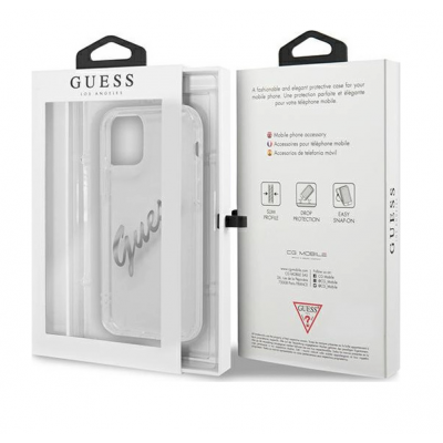 Θήκη Guess Hardcase Vintage Script για Apple iPhone 12 Pro Max 6.7 - ΑΣΗΜΙ - GUHCP12LKTRSVSI