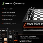 Particula GoChess Mini, AI Electronic Chess Board, Connected Σκακιέρα με βοήθεια προπονητή, Μαγνητικούς αισθητήρες & Mobile App - PA-GCHSN1-MINI