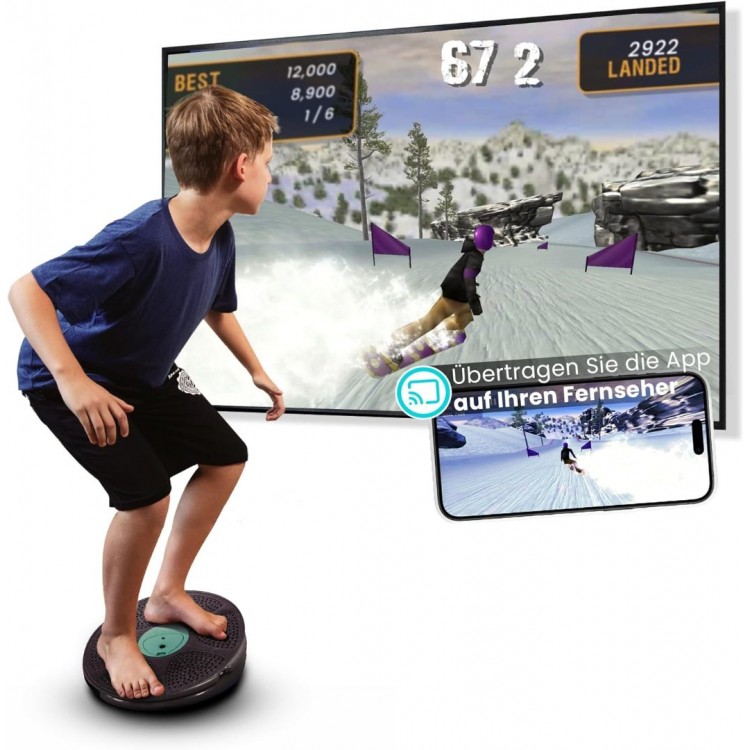 Particula GoBalance Play Διαδραστικός Πίνακας Ισορροπίας με Σύνδεση Bluetooth και Ρυθμιζόμενη Δυσκολία για Όλα τα Επίπεδα - PA-GBN1PLAY