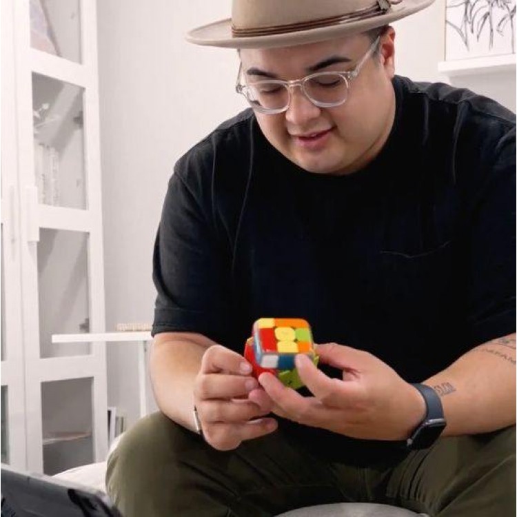Particula GoCube Edge 3X3 Full Pack ΒΤ Connected Κύβος του Ρούμπικ με Smart Sensors , 3D Tracking για Smartphone,Tablet Android & IOS - PA-GC33E
