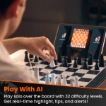 Particula GoChess Mini, AI Electronic Chess Board, Connected Σκακιέρα με βοήθεια προπονητή, Μαγνητικούς αισθητήρες & Mobile App - PA-GCHSN1-MINI